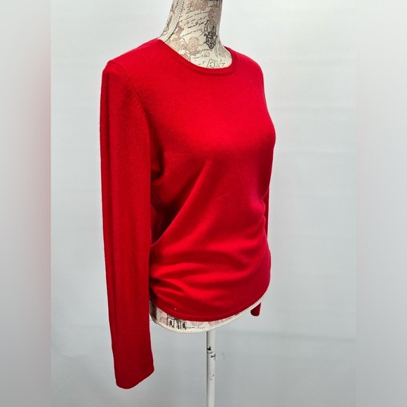 MADISON STUDIO Red 💯 Cashmere crew neck sweater size XL - Picture 7 of 12